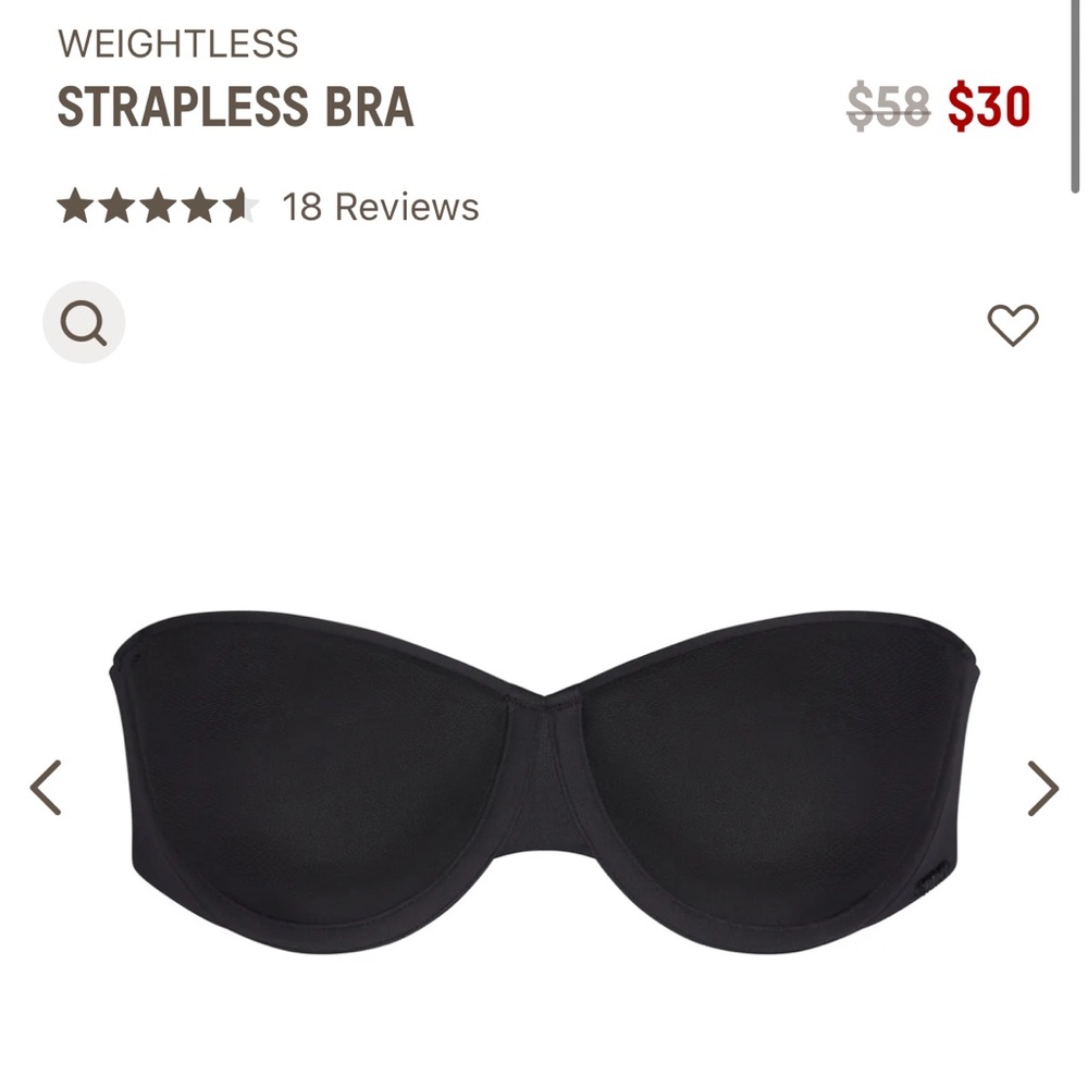 32B SKIMS Weightless Strapless Bra - Picture 1 of 2